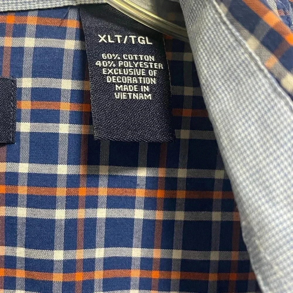 Chaps Vintage Plaid Men's Button Down Shirt Size XLT
